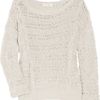 Inhabit Open Knit Cotton Blend Sweater in Beige (white) - Lyst