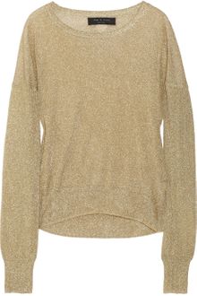 Rag & Bone Gansevoort Metallic Knitted Sweater - Lyst