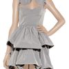 Carven Cutout Taffeta Puffball Dress in Gray - Lyst