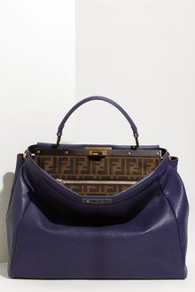 Fendi Peekaboo - Large Goatskin Leather Satchel - Lyst