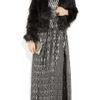 Halston Heritage Halterneck Metallic Silkblend Jacquard Gown in Silver - Lyst