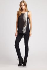 Helmut Lang Falcon-print Silk Tank Top