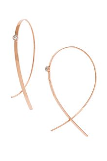 Lana Jewelry Small Upside Down Diamond Hoop Earrings - Lyst