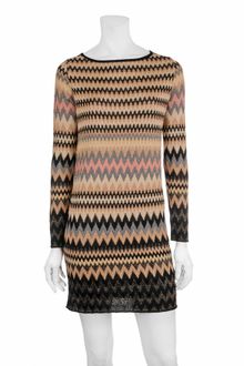 M Missoni Metallic Flame Stitch Dress - Lyst