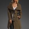 Mackage Nola Rib Coat in Green (taupe) - Lyst
