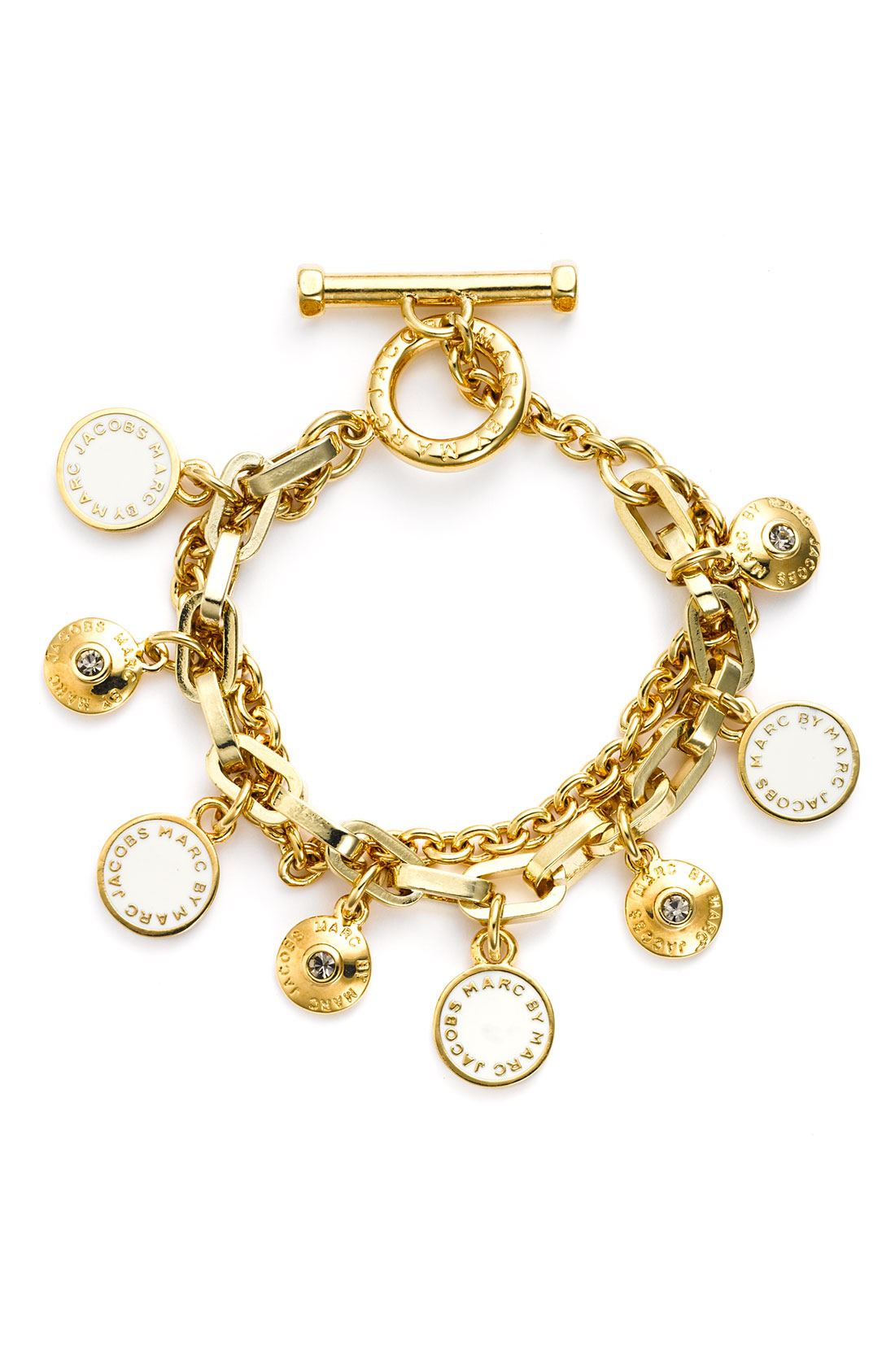 Marc By Marc Jacobs Classic Marc Charm Bracelet in Beige (cream/ gold