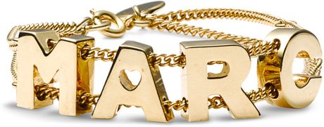 Marc By Marc Jacobs Mini Charms Slide Bracelet in Gold - Lyst