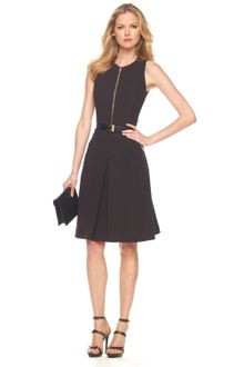 Michael Kors Broadcloth Zip Dress - Lyst