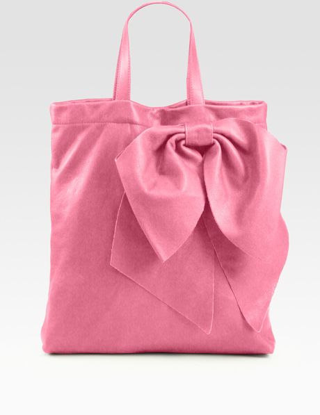 Red Valentino Bow Tote Bag in Pink (brightpink) - Lyst