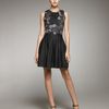 Thakoon Roseembroidered Aline Dress in Black - Lyst