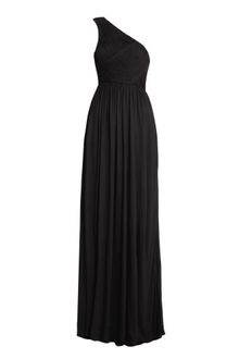 Tibi Black Goddess Jersey One Shoulder Gown - Lyst