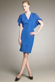 Yves Saint Laurent Kimono-Sleeve Taffeta Dress - Lyst
