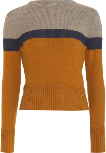 Carven Color Block Sweater - Lyst