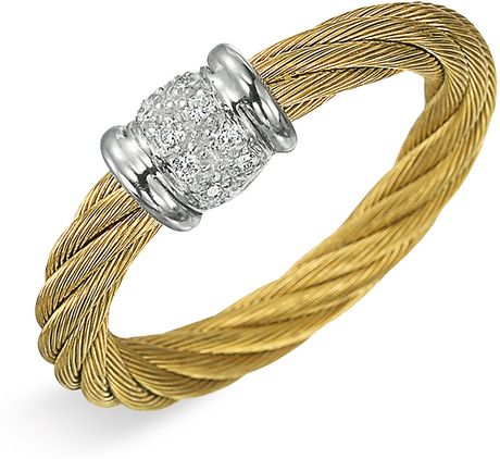 Charriol Classique Small Diamond Stackable Ring in Gold (yellow stainless/white gold) - Lyst
