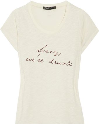 Elizabeth And James Statement Slub Cotton-jersey T-shirt - Lyst