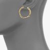 Roberto Coin 18k Yellow Gold Hammered Hoop Earrings/1&frac14 in Gold (yellow) - Lyst