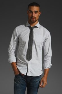 Scotch & Soda Tie Long Sleeve Shirt - Lyst