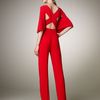 Valentino Crossback Cady Jumpsuit in Red - Lyst