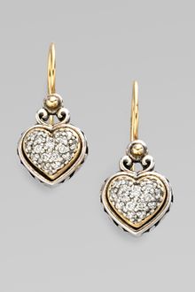 Konstantino Sterling Silver & 18k Gold Diamond Heart Earrings - Lyst