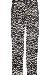 Etro Ikat-print Twill Cropped Pants
