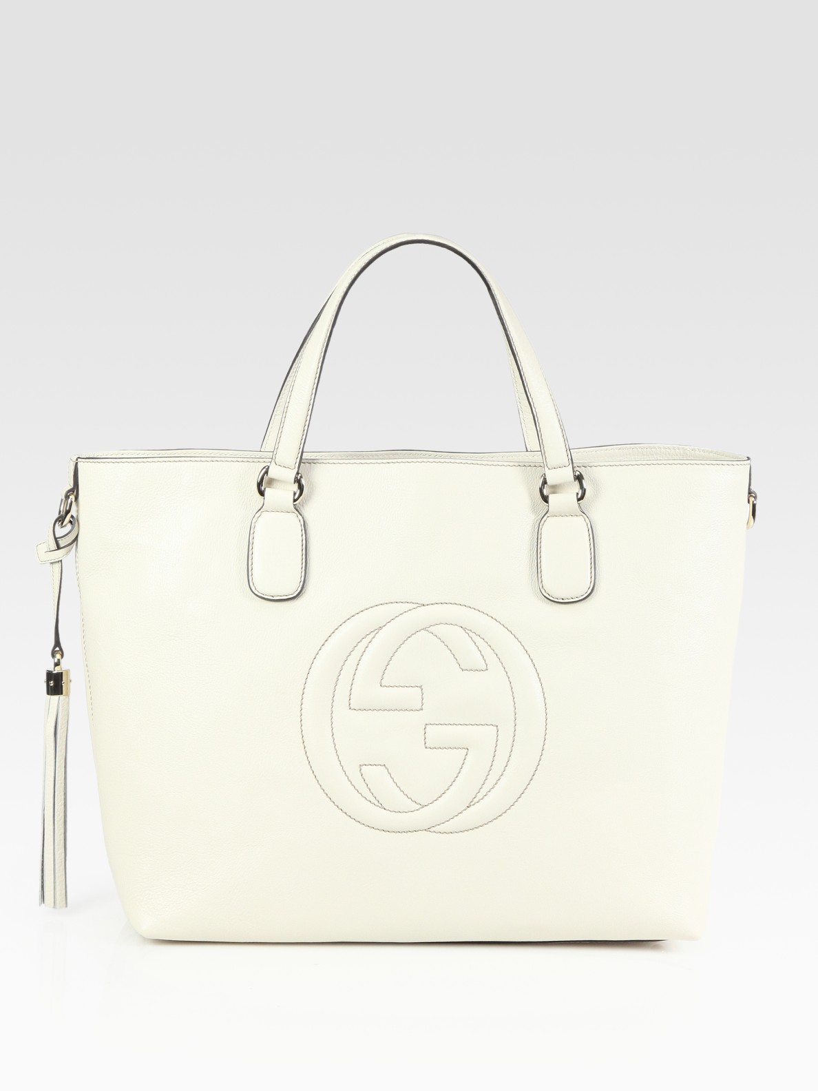 Gucci Soho Medium Tote Bag in White (mysticwhite) | Lyst