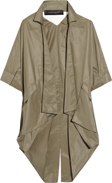 Roland Mouret Koklyush Canvas Coat in Khaki (green) - Lyst