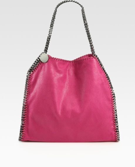 Stella Mccartney Shaggy Deer Baby Falabella Shoulder Bag in Pink (fuxia) - Lyst