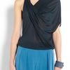 Helmut Lang Thicket Slack Jersey Drape Top in Green - Lyst