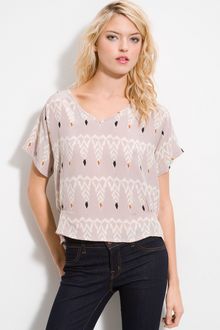 Myne Leah Crop Open Back Blouse - Lyst