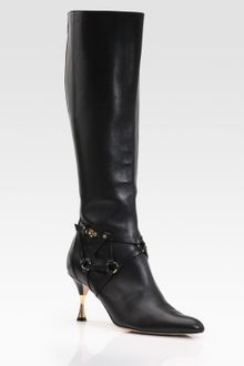 Oscar de la Renta Horsy Piedi Nappa Leather Knee-high Boots - Lyst