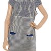 Peter Pilotto Turtleneck Woven Dress in Blue - Lyst