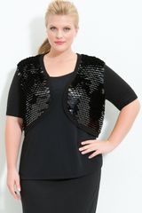 Michael by Michael Kors Paillette Trim Bolero (plus)