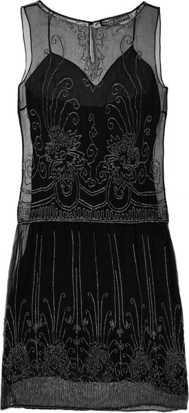  Abigail Beaded Silk-chiffon Dress 