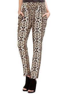 A.L.C. Elson Silk Crepe Pant in Leopard - Lyst