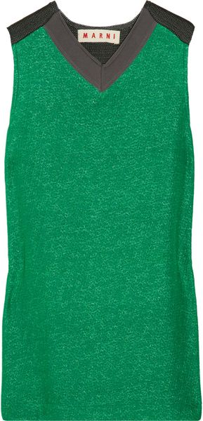 Marni Two-tone Knit Top - Lyst