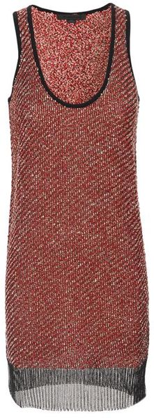  Woven Techno Boucle Knit Dress 