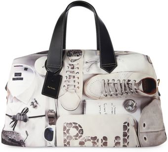 Paul Smith White Printed Holdall - Lyst