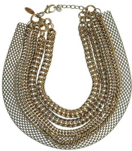 Roberto Cavalli Multichain Necklace in Gold - Lyst