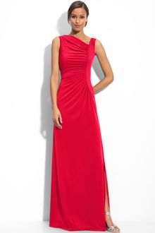 Calvin Klein Asymmetric Jersey Gown - Lyst