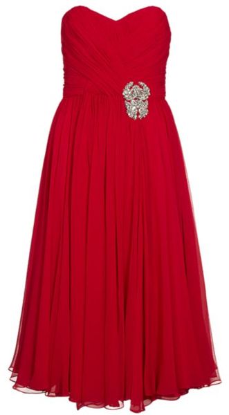 Marchesa Strapless Chiffon Dress - Lyst