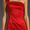 Black Halo Stretch Twill Reynier Mini Dress in Red (flame) - Lyst