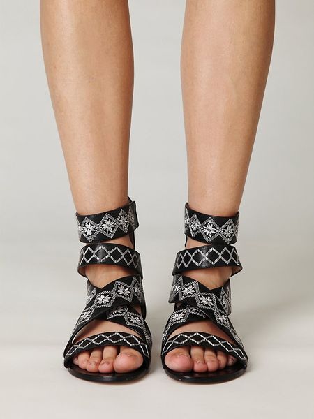 Free People Steffie Dutch Sandal in Black - Lyst Free People Steffie Dutch Sandal in Black - Lyst