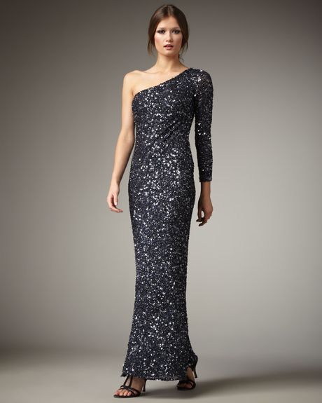 aidan mattox sequin gown