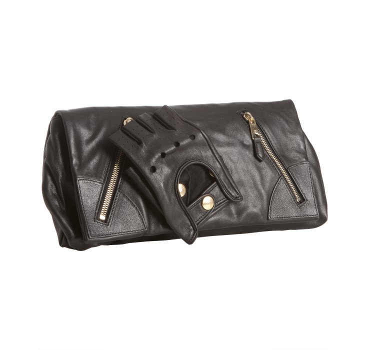 Alexander Mcqueen Black Leather Zip Faithful Glove Clutch ...