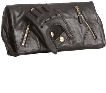 Alexander McQueen Black Leather Zip Faithful Glove Clutch - Lyst