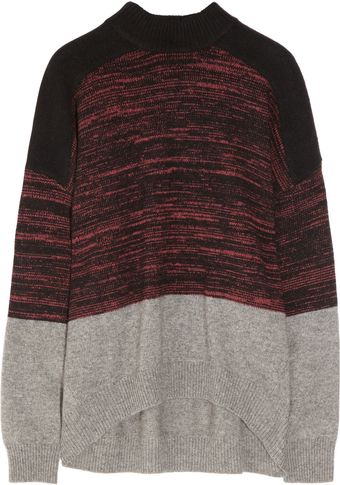 Alexander Wang Color-block Oversized Knitted Sweater - Lyst