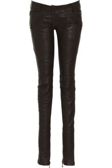Balmain Leather Moto Pant - Lyst