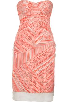 Bottega Veneta Strapless Bustier Dress - Lyst