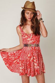 Free People Animal Godet Tank Dress - Lyst