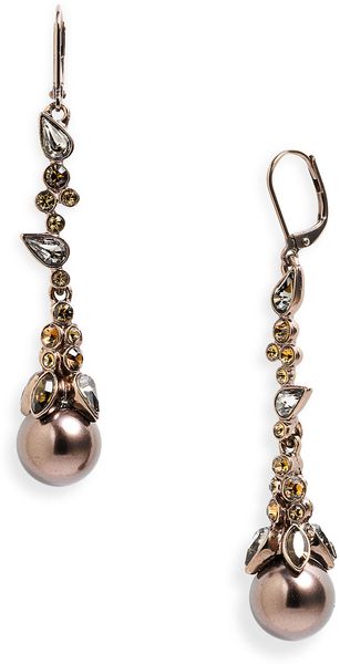 Givenchy Salt Glass Pearl Linear Earrings - Lyst